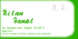 milan hampl business card